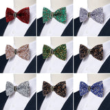Nœud Papillon Paillettes Doré Pré - Noué - Luxe Cristal Brillant Mariage – Nœuds Papillon | lasanderss.store