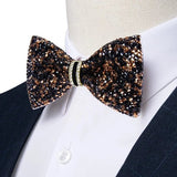Nœud Papillon Paillettes Doré Pré - Noué - Luxe Cristal Brillant Mariage – Nœuds Papillon | lasanderss.store