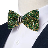 Nœud Papillon Paillettes Doré Pré - Noué - Luxe Cristal Brillant Mariage – Nœuds Papillon | lasanderss.store