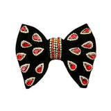 Nœud Papillon Velours Cachemire Strass Fait Main - Bijoux Luxe – Nœuds Papillon | lasanderss.store
