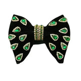 Nœud Papillon Velours Cachemire Strass Fait Main - Bijoux Luxe – Nœuds Papillon | lasanderss.store