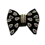 Nœud Papillon Velours Cachemire Strass Fait Main - Bijoux Luxe – Nœuds Papillon | lasanderss.store