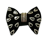 Nœud Papillon Velours Cachemire Strass Fait Main - Bijoux Luxe – Nœuds Papillon | lasanderss.store
