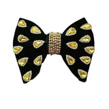 Nœud Papillon Velours Cachemire Strass Fait Main - Bijoux Luxe – Nœuds Papillon | lasanderss.store