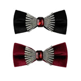 Nœud Papillon Velours Strass Rubis - Luxe Élégant Réglable – Nœuds Papillon | lasanderss.store