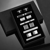 Set 8 Pièces Pinces Cravate Boutons Manchette - Boîte Cadeau Luxe – Accessoires | lasanderss.store