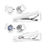 Set 8 Pièces Pinces Cravate Boutons Manchette - Boîte Cadeau Luxe – Accessoires | lasanderss.store