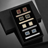 Set 8 Pièces Pinces Cravate Boutons Manchette - Boîte Cadeau Luxe – Accessoires | lasanderss.store