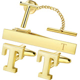 Set Broche Pinces Cravate Boutons Manchette Or - Monogramme Personnalisé – Accessoires | lasanderss.store