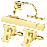 Set Broche Pinces Cravate Boutons Manchette Or - Monogramme Personnalisé – Accessoires | lasanderss.store