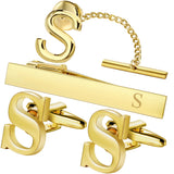 Set Broche Pinces Cravate Boutons Manchette Or - Monogramme Personnalisé – Accessoires | lasanderss.store
