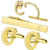 Set Broche Pinces Cravate Boutons Manchette Or - Monogramme Personnalisé – Accessoires | lasanderss.store