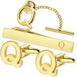 Set Broche Pinces Cravate Boutons Manchette Or - Monogramme Personnalisé – Accessoires | lasanderss.store