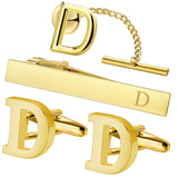 Set Broche Pinces Cravate Boutons Manchette Or - Monogramme Personnalisé – Accessoires | lasanderss.store
