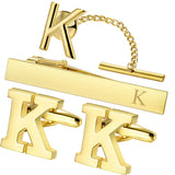 Set Broche Pinces Cravate Boutons Manchette Or - Monogramme Personnalisé – Accessoires | lasanderss.store
