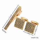Set Manchette Pinces Cravate Or Motif Rose - Cuivre Romantique Homme – Accessoires | lasanderss.store