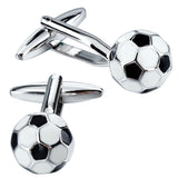 Set Pince Cravate Boutons Manchette Football - Cuivre Noir Blanc – Accessoires | lasanderss.store