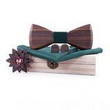 Ensemble nœud papillon en bois