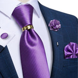 Ensemble Cravate boutons Anneau et broche