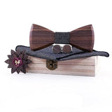 Ensemble nœud papillon en bois