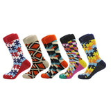 Chaussettes en coton multicolore 5pcs