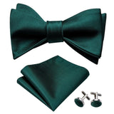 Boutons de manchette nœud papillon et pochette en soie pour hommes – | lasanderss.store