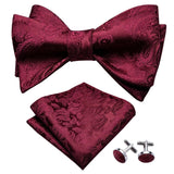 Boutons de manchette nœud papillon et pochette en soie pour hommes – | lasanderss.store