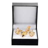 Boutons Manchette Pince Cravate Or - Ensemble Élégant Homme – boutons de manchette | lasanderss.store