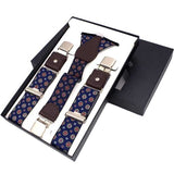 Bretelles 6 clips cuir et ruban tissé élastique décontractées – | lasanderss.store