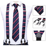 Bretelles à 6 Clip et Cravate en soie boutons de manchette pour hommes – | lasanderss.store