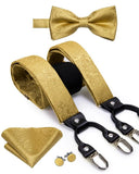 Bretelles et nœud papillon avec pochette en soie – | lasanderss.store