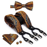 Bretelles et nœud papillon en soie style Vintage pour homme – | lasanderss.store