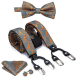 Bretelles, nœud papillon en soie boutons de manchette carrés de poche – | lasanderss.store