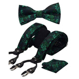Bretelles nœud papillon floral – Bretelles en cuir | lasanderss.store