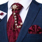 Broche - cravate et pochette en soie pour homme – | lasanderss.store