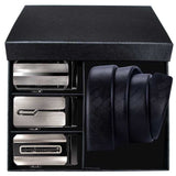 Ceinture noir cuir à boucle automatique – | lasanderss.store