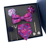 Coffret Cravate Luxe Homme 8 Pièces - Nœud Papillon Jacquard Soie – Vêtements et accessoires | lasanderss.store