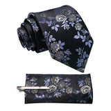 Cravate à fleurs en soie pour hommes – | lasanderss.store