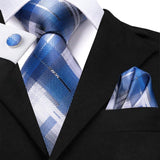 Cravate bleu en soie pour homme – | lasanderss.store