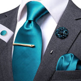 Cravate Bleu pince broche pochette pour homme – | lasanderss.store