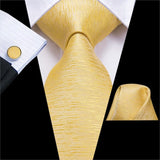Cravate de luxe en soie or jaune pour hommes – | lasanderss.store
