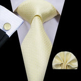 Cravate de luxe en soie or jaune pour hommes – | lasanderss.store