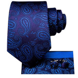 Cravate en soie Bleu pour hommes 3pcs – | lasanderss.store