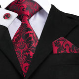 Cravate en soie Rouge pour hommes 3pcs – | lasanderss.store