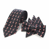Cravate et Nœud Papillon en soie motif arbre de noël – | lasanderss.store