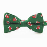 Cravate et Nœud Papillon en soie motif arbre de noël – | lasanderss.store