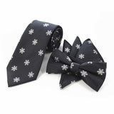 Cravate et Nœud Papillon en soie motif arbre de noël – | lasanderss.store