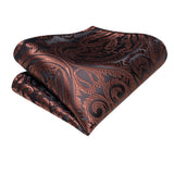 Cravate Marron ciré en soie pour hommes 3pcs – | lasanderss.store