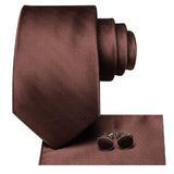 Cravate Marron en soie pour hommes 3pcs – | lasanderss.store