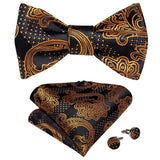 Cravate nœud papillon ajustable et pochette 1 paire de boutons de manchette – | lasanderss.store